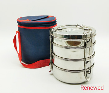 4 container SS tiffin -- renewed